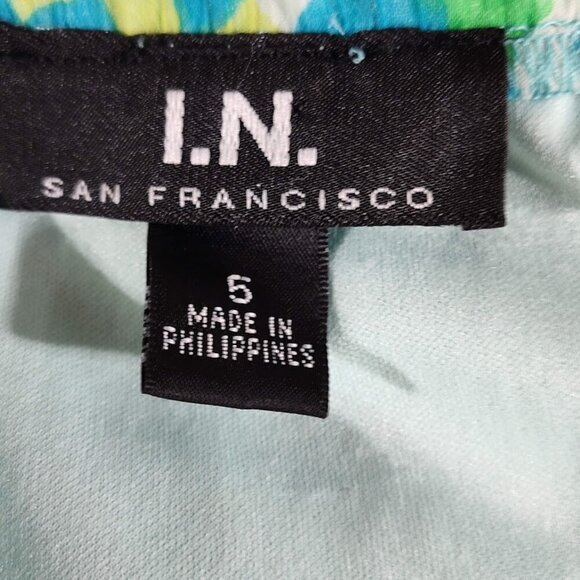 I.N. San Francisco Sleeveless Abstract Print Mini Summer Dress Women's Size 5 - Picture 9 of 10